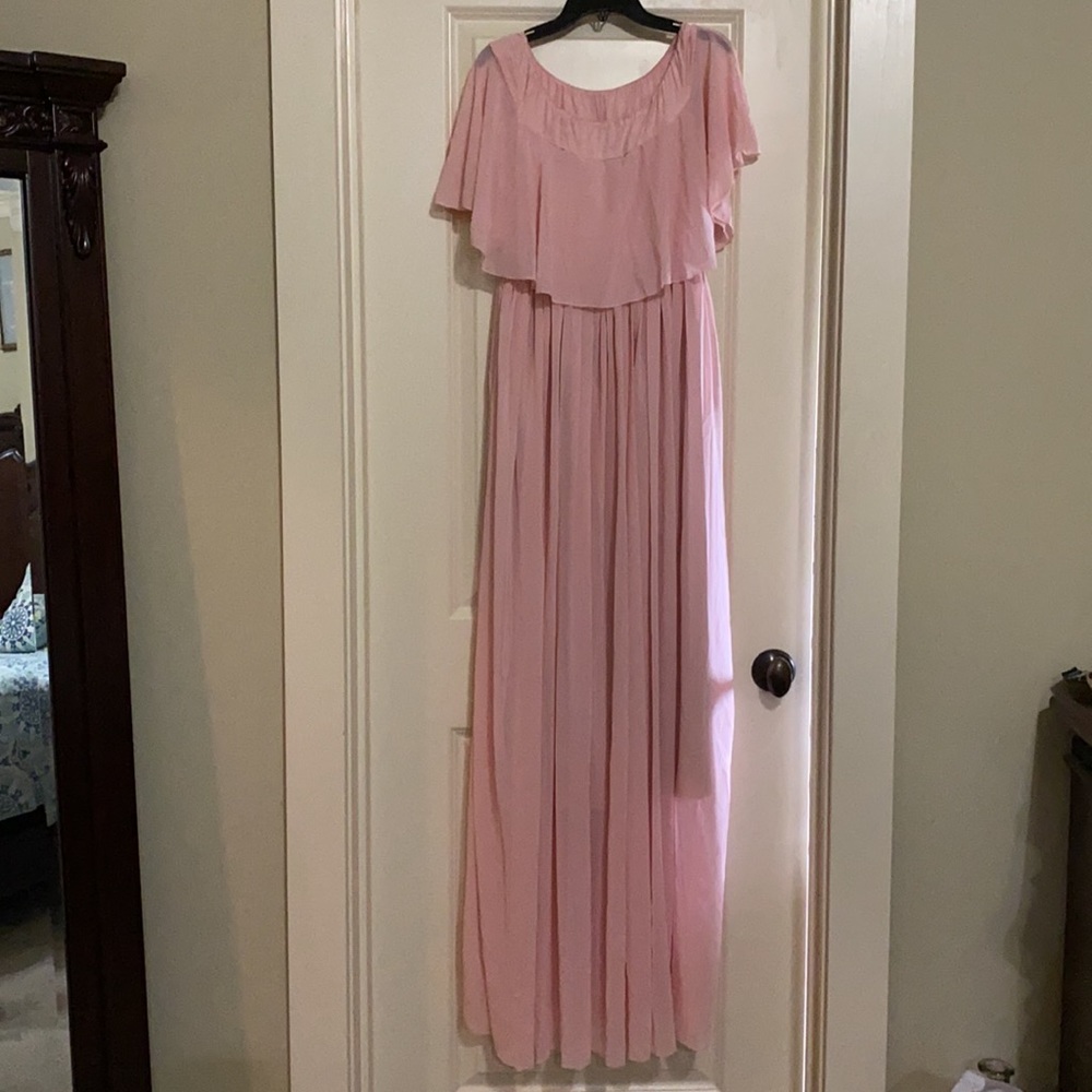 Pink maternity dress